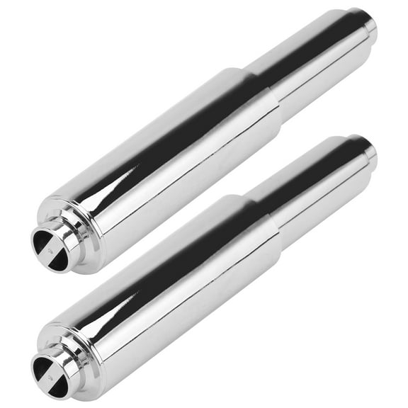BESTOYARD Paper Spring Rod Toilet Roll Holder Silver 2Pcs