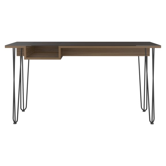 Durable Particle Board Construction - Office Desk with a Shelf