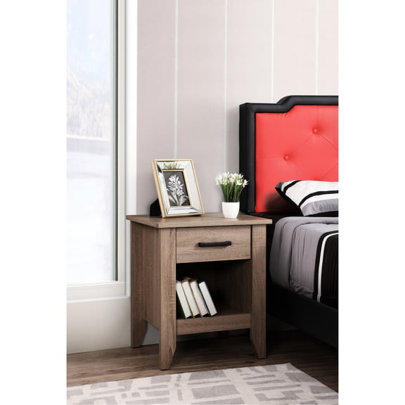 Durable Particle Board Nightstand | For Bedside Use | Store Items Without Mess
