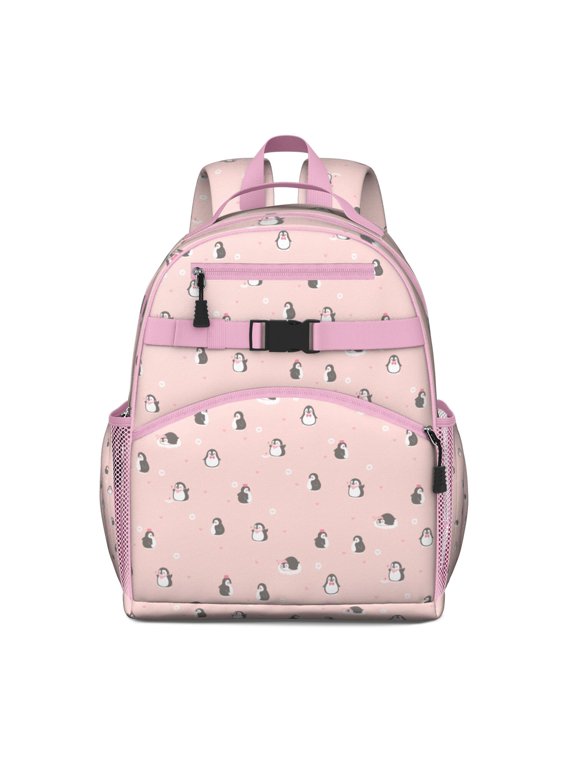 Durable Penguin-Themed School Backpack - Waterproof Ergonomic Design with Spacious Compartments & Reinforced Straps