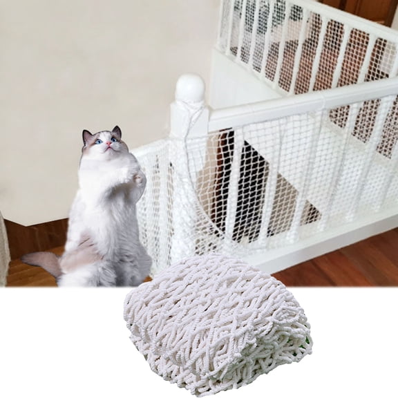 Durable Pet Netting Protective Mesh Barrier for Stairs Balconies Versatile Home Use Cat Dog Fence