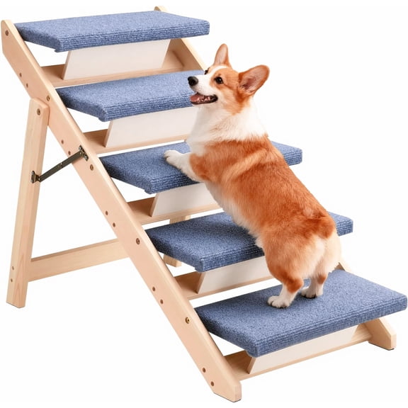 Durable Pet Step Ladder for Small Medium Large Pets Flat Design 5-Steps