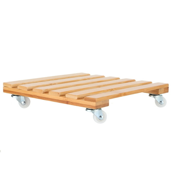Durable Plant Pot Trolley With Wheels, Movable Flower Stand For Indoor/Outdoor Use, 25x25cm