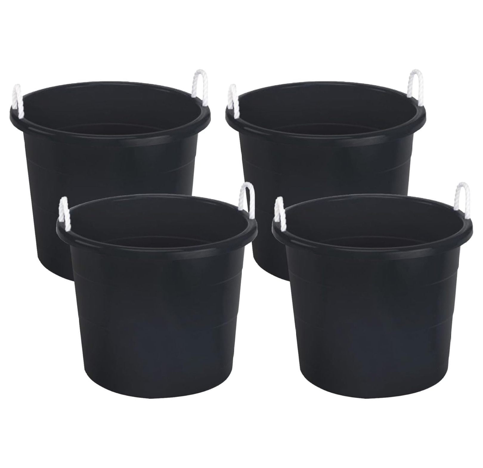 Durable Plastic 17 Gallon Stackable Round Utility Storage Container