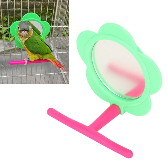 Durable Plastic Bird Mirror, Safe Engaging Toy For Lovebirds, Promotes Play <span Style="background:red"></span> Habits