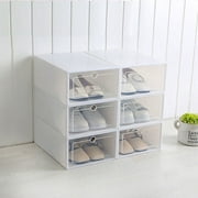 Durable Plastic Clear Shoe Storage Transparent Boot Box Stackable Case Organizer