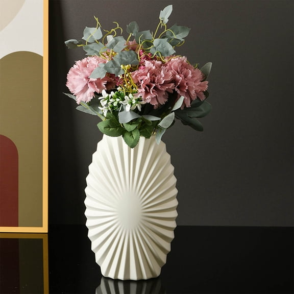 Durable Plastic Decorative Vase for Living Room and Shelf Display | Versatile Bouquet Holder for Home Decor, Weddings and Special Occasions