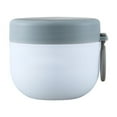 thumbnail image 1 of Durable Plastic Food Storage Container, Overnight Oats Jar Built in Foldable Spoon and Sealing Cap, Leak Proof Portable Yogurt Cup for Soup, Porridge and Milk, Reusable Picnic Lunch Box for Travel, 1 of 4