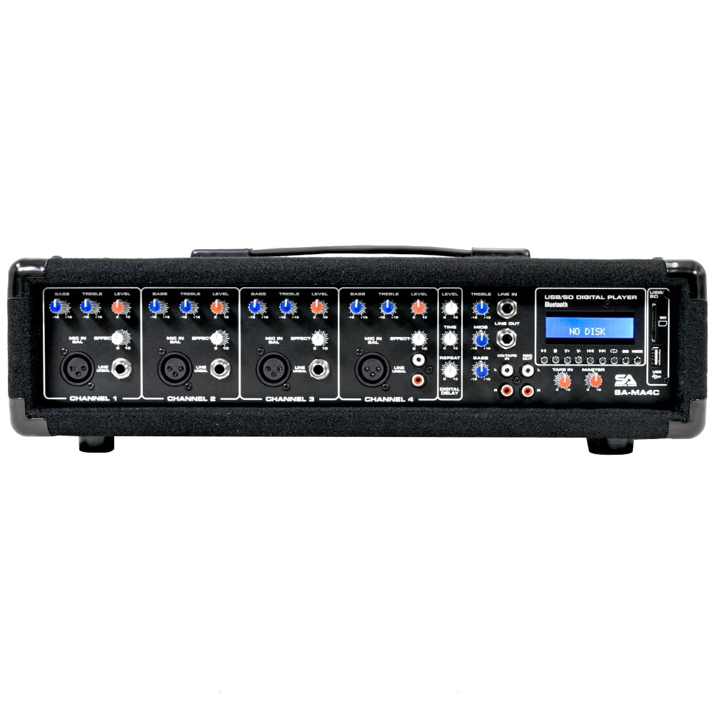 Durable Plastic Powered Mixer Y, 4 -Channels, 11 in