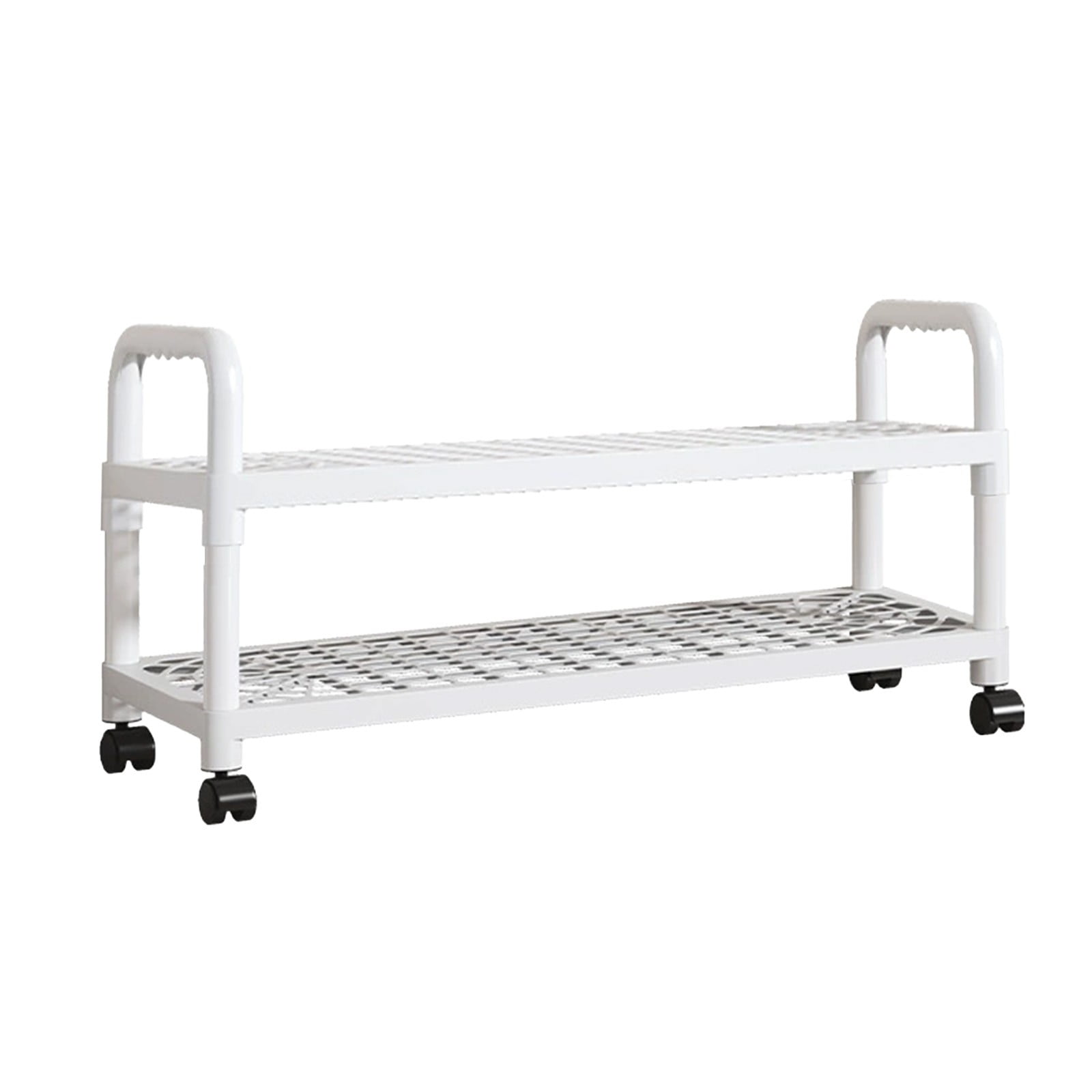 Durable Plastic Rolling Shoe Rack With Wheels Easy Assembly Disassembly ...