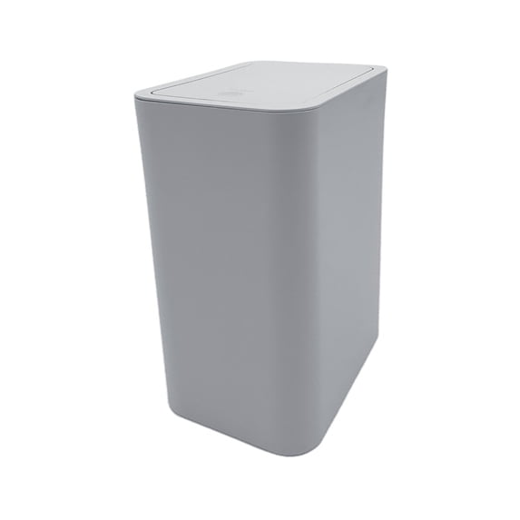Durable Plastic Square Flip Top Trash Can Convenient Lid Operation Ideal For Home Use Other Cleaning Supplies Home Decor
