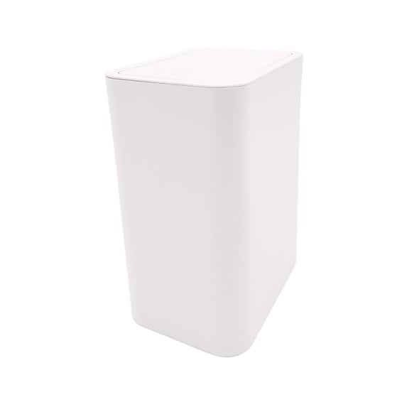 Durable Plastic Square Flip Top Trash Can Convenient Lid Operation Ideal For Home Use Other Cleaning Supplies Home Decor