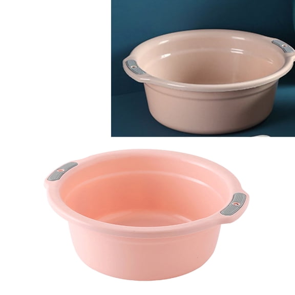 Durable Plastic Wash Basin with Handles, Large Capacity for Laundry, Foot Soak More, Home Use