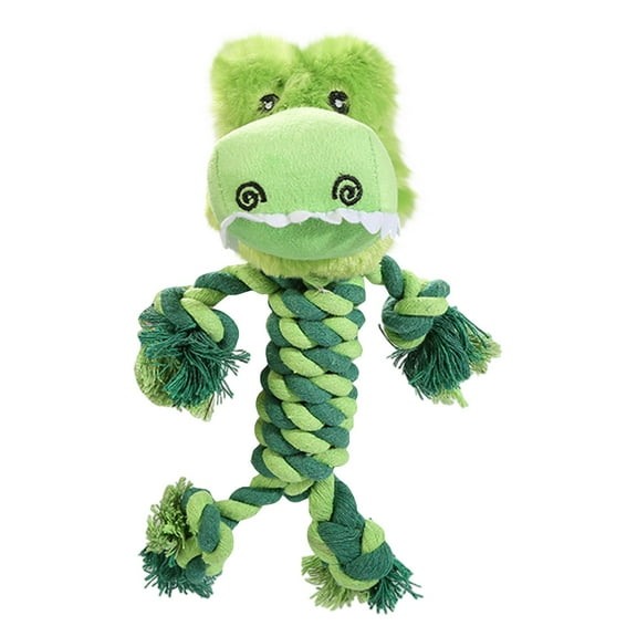 Durable Plush Crocodile Dog Toy with Rope Body for Chewing, Interactive Play, and Dental Health Safe for All Breeds