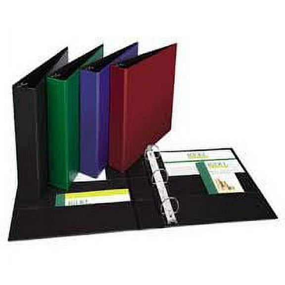 Durable Pocket Binder with Slant Ring 1.5in Asst (Pack of 8)