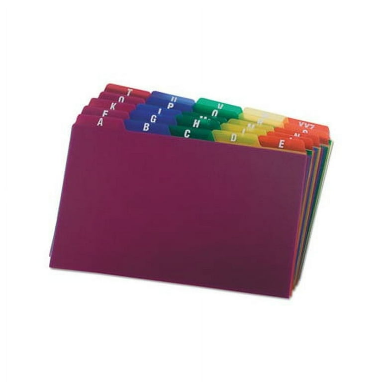 Poly Top Tab File Guides, 1/5-Cut Top Tab, A to Z, 8.5 x 11, Assorted Colors, 25/Set Poly Top Tab File Guides, 1/5-Cut Top Tab, A to Z, 8.5 x 11, Assorted Colors, 25/Set