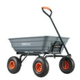 thumbnail image 1 of Heavy-Duty Poly Garden Dump Cart, 600 lb Capacity Utility Cart with 10" Wheels & Easy Assembly Steel Frame, Multi-Function Handle for Versatile Use., 1 of 6