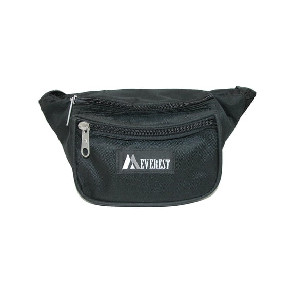 Durable Polyester Fabric Waist Pack (Pack of 5), Black