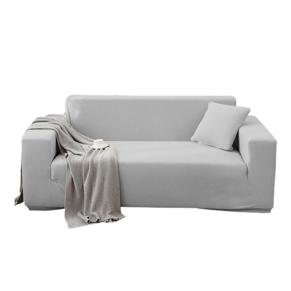 Durable Polyester Sofa Cover with Sofa Cover for 90cm-140cm Furniture Protection Sofa Cover-light grey