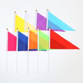 Durable Polyester Triangle Utility Flags, Bulk Functional Marking Flags for Training, Plant Labeling and Outdoor Events