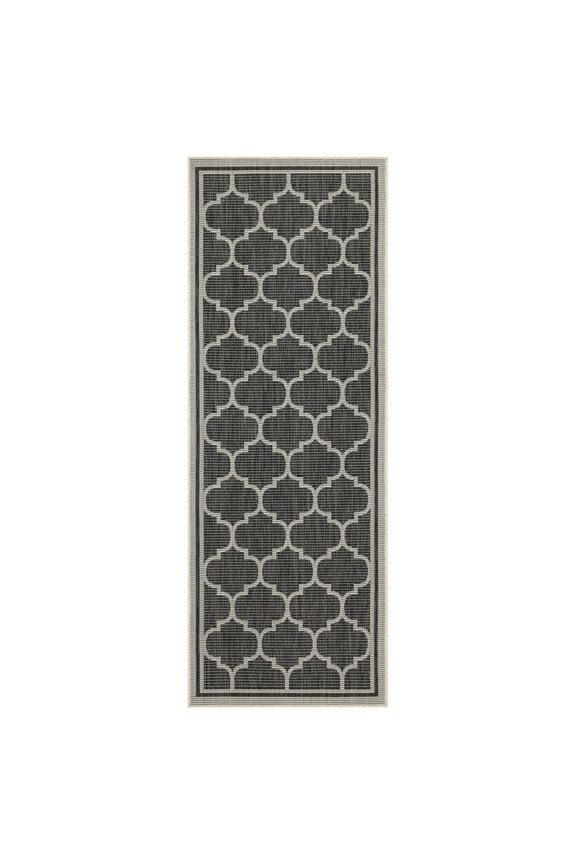 Durable Polypropylene Area Rugs 2 ft 7 in x 7 ft 3 in Modern Trellis Indoor Outdoor