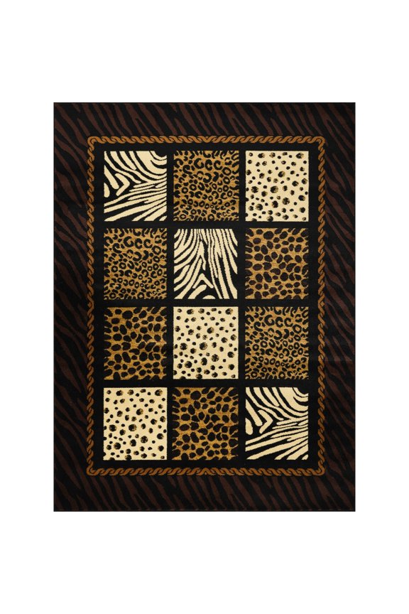 Durable Polypropylene Area Rugs Modern Animal Print for Home