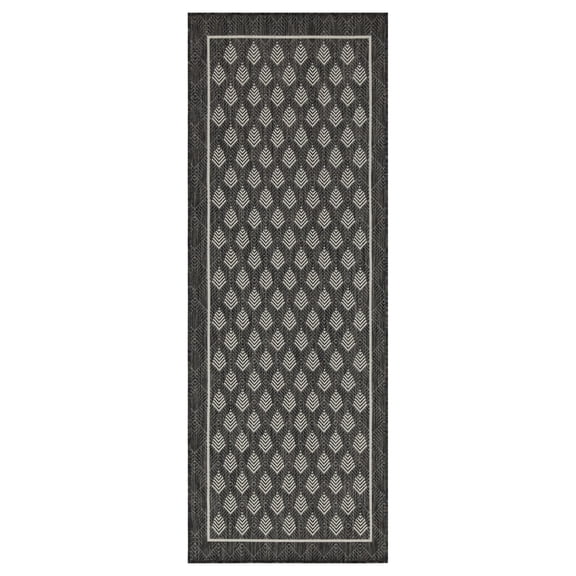 Durable Polypropylene Area Rugs Modern Flatweave Runner for Indoor Outdoor Home