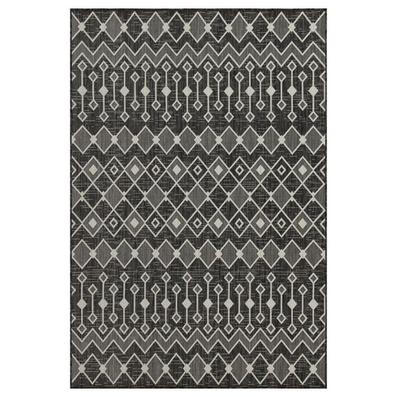 Durable Polypropylene Area Rugs Modern Flatweave Style for Home Patio