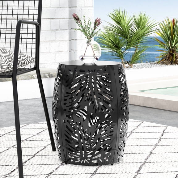 Durable Powder - Coated Table | As a Place to Set Drinks | Enhances Space with Tropical Pattern