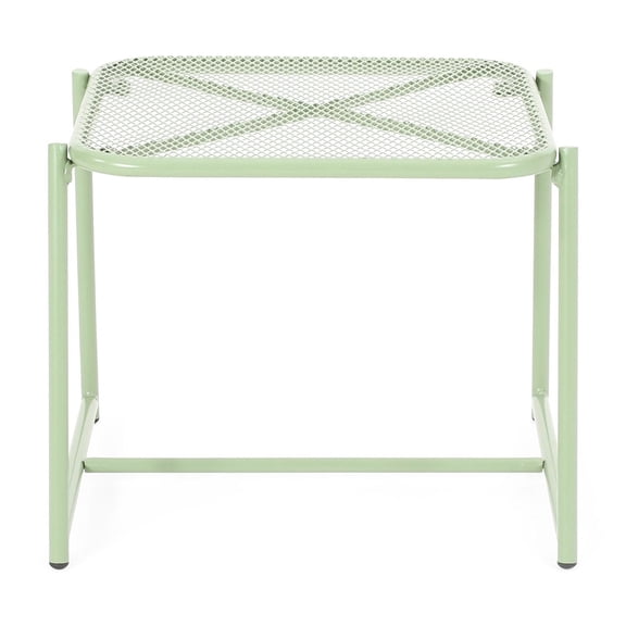 Durable Powder - coated Iron Side Table / Transforms Your Outdoor Area