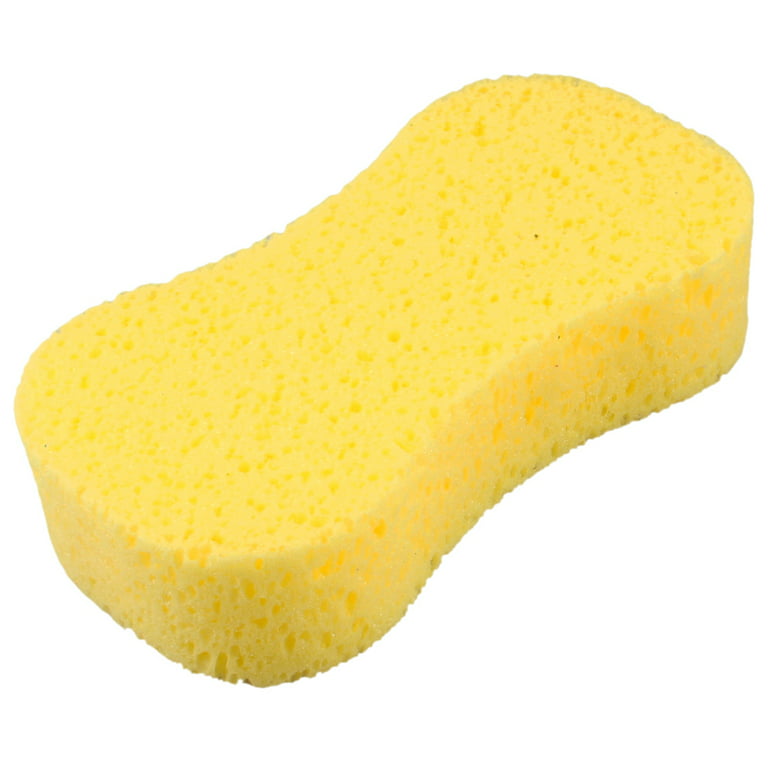 Durable Practical Bone Shaped Waxing Auto Car Wash Sponge Yellow