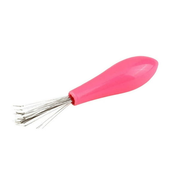 Durable Practical Hairdressing Barber Hair Remover Comb Cleanup Hook Comb Cleaner Cleaning Tool Comb Hair Brush PINK