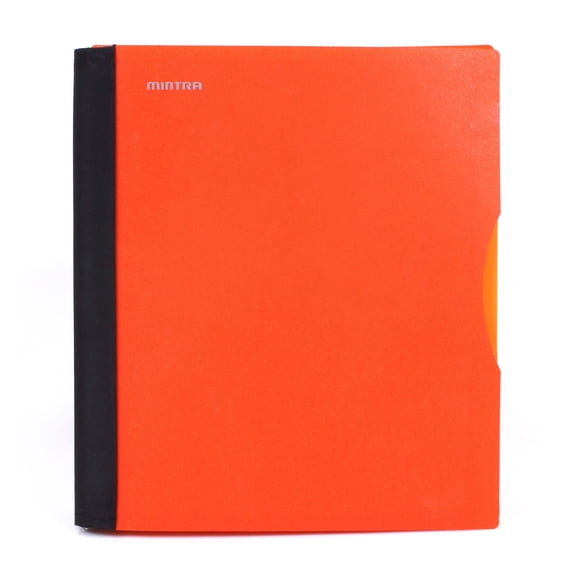 Mintra Durable Premium Spiral Notebook (1 Subject - Red) - Fabric Covered Coils, Adjustable Pocket Folders, 100 Sheets