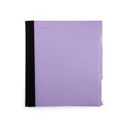 Mintra Durable Premium Spiral Notebook 3 Subject - Lavender - Fabric Covered Coils, Adjustable Pocket Folders, 150 Sheets