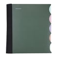 thumbnail image 1 of Mintra Durable Premium Spiral Notebook (5 Subject -Green Olive) - Fabric Covered Coils, Adjustable Pocket Folders, 200 Sheets, 1 of 11