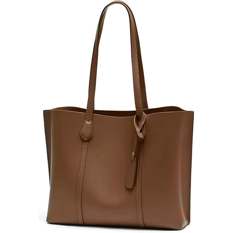 Durable Pu women s tote bag large handbag fashion shoulder bag with adjustable strap and multiple pockets top handle bag for everyday use Walmart