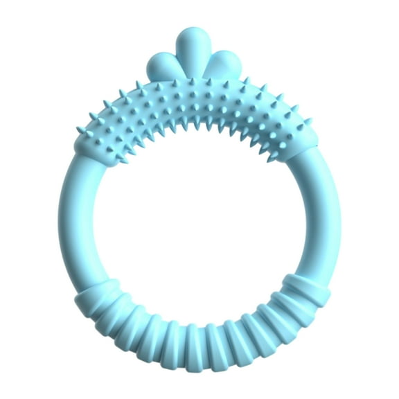 Durable Puppy Teething Chew Rings for Medium Large Breed Dogs Aggressive Chewers Tough Rubber Chew_To-y for Outdoor Play Training Exercise Gift,B-Blue
