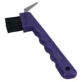 thumbnail image 1 of Durable Purple Horse Hoof Pick & Brush with Wave Grip Handle Stable Accessory, 1 of 5