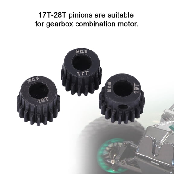 Durable RC Car Motor Pinion Gears, 0.6M, 9mm Height, Replacement Parts for Off,Road Vehicles