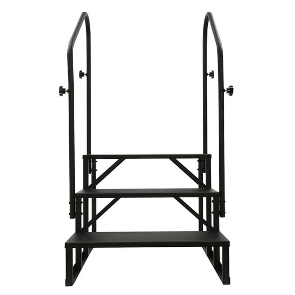 Dwellnix Strong RV Stairs Handrails Ladder with 3 Steps, 450 lbs Capacity per Step, Easy Installation and Maintenance for Safe and Convenient Access