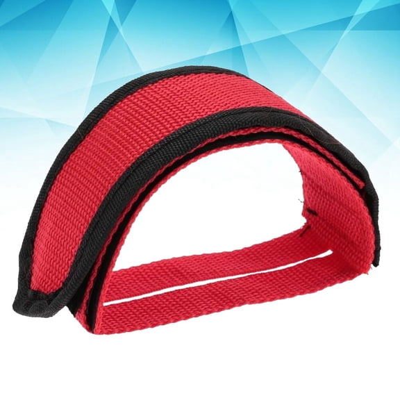 Alasum Red Nylon Bike Pedal Clips Adjustable Straps for Mountain and Road Bikes