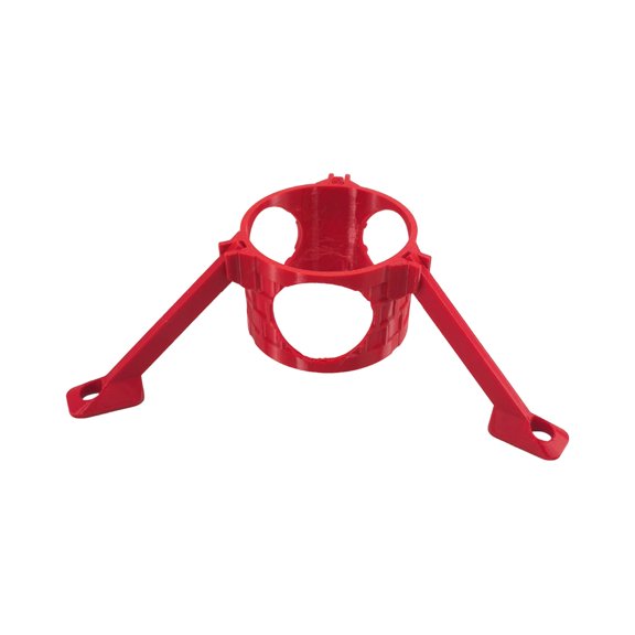 Durable Red Plastic Circular Support Bracket for Home Improvement and DIY Projects, Easy Installation, Versatile Use