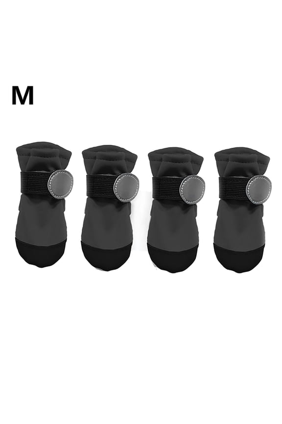 Durable Reflective Dog Rain Boots Outdoor Walking Shoes All Weather Traction Sole Design