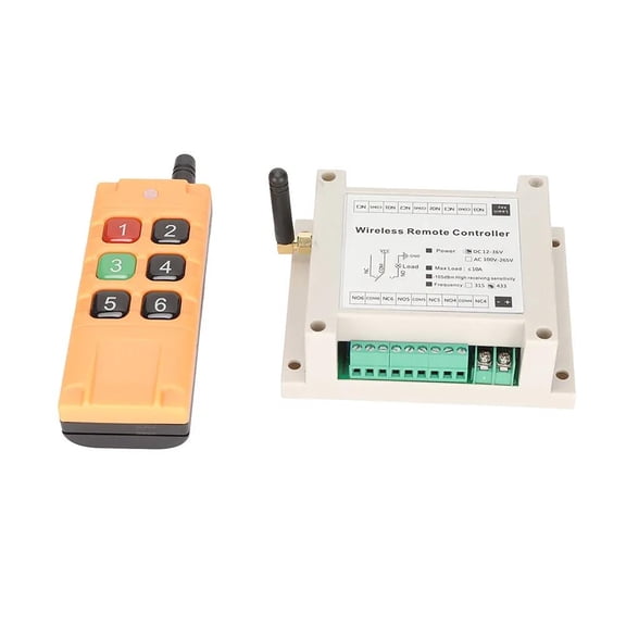 Durable Remote Control Switch for Lighting and Security Systems Wide Voltage Range for Versatile Use