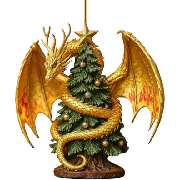 Durable Resin Christmas Tree Ornament – Holiday Hanging Figurine for Home, Office, or Party Décor – Secure Suspension Christmas Decoration