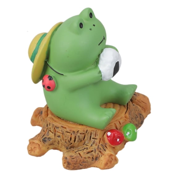Durable Resin Frogs Statue Eye Catching Frogs Decors Artistic Homes Decorations