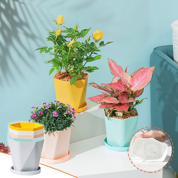 Durable Resin Planter for Balcony Patio Garden Outdoor Indoor Decorative Large Container