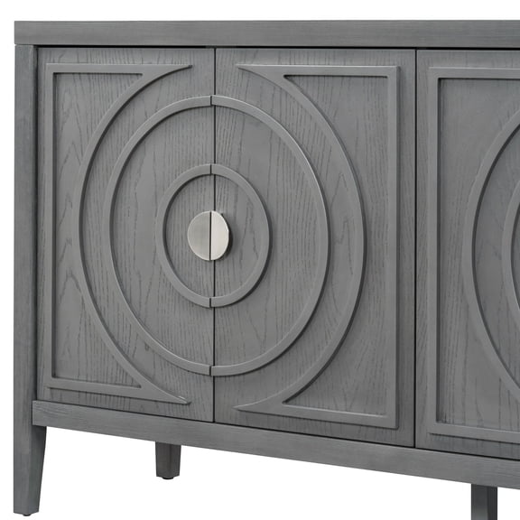 Durable Retro Sideboard Made of Mixed Woods / Reliable for Daily Use