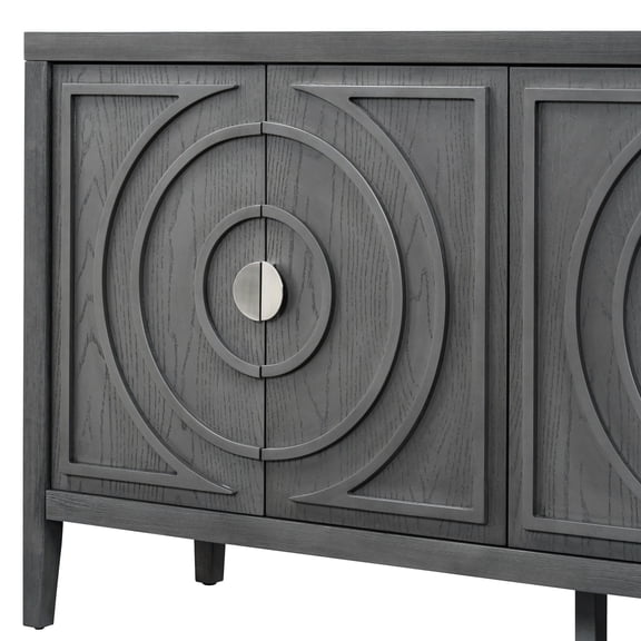 Durable Retro Sideboard with Distressed Paint | For Dining Room, Offers Ample Storage