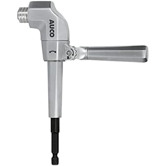 Durable Right Angle Drill Attachment, Adjustable Drill Adapter, Impact Fit, Max Torque 500 in-lbs (56.5 Nm), All Metal Body & Steel Gear, For Use with Cordless Drill and Impact Driver